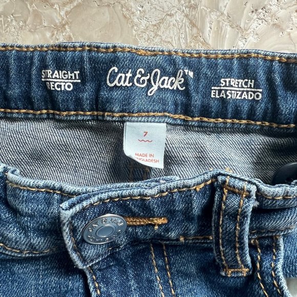 Boys Cat & Jack jeans size 7 straight stretch - Picture 5 of 5